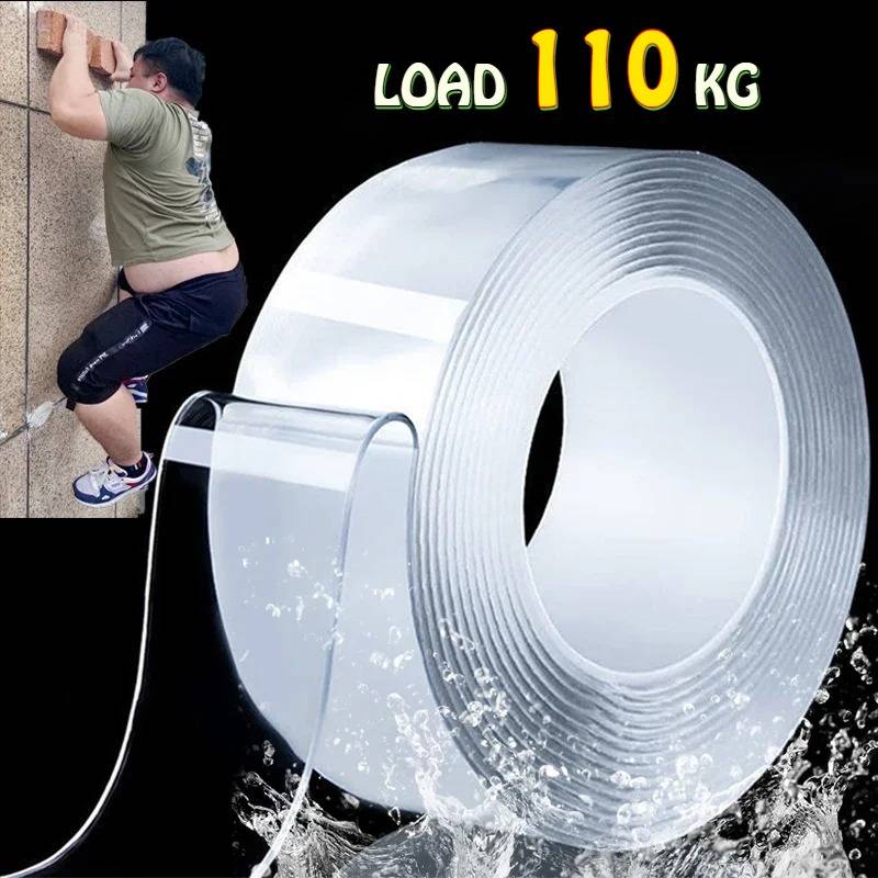 1M/3M/5M Nano Double Sided Tape  Duty Transparent Adhesive Strips Non-slip Waterproof Transparent Tape For Bathroom Kitchen