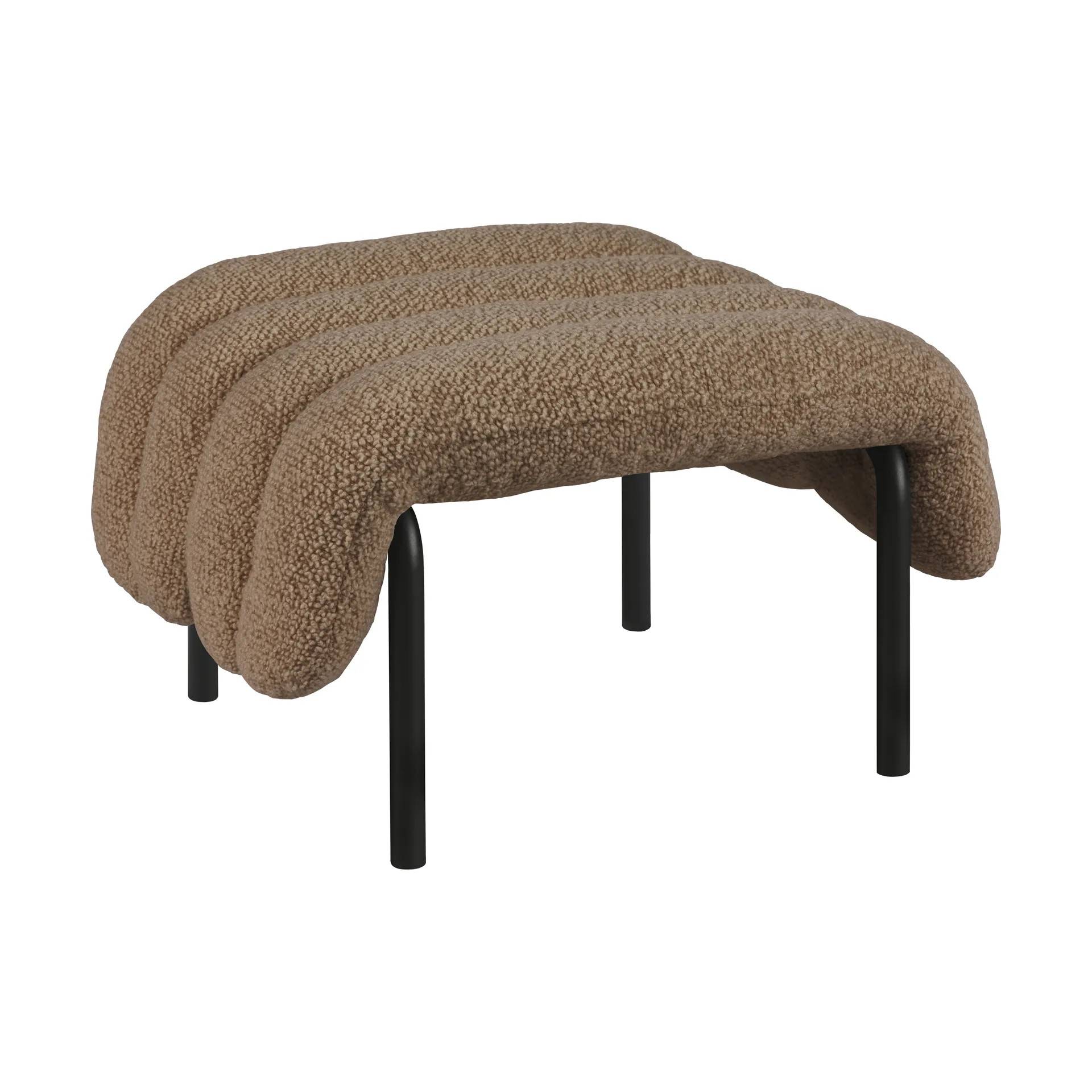 Hem Puffy ottoman 58x67 cm Sawdust-black grey