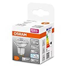 OSRAM LED Star PAR16 35 LED-reflektorlampa med 36 graders betraktningsvinkel, GU10-sockel, dagsljusvitt (6500K), ersättning för konventionella 35W spotlampor, 6 st.