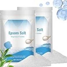 Epsom salt badsalt, naturligt salt, naturliga badsalter, bittersalt badsalt, basbad, kroppsvård, lugnar, peelar, eliminerar föroreningar och förbättrar hudens tillstånd (2 st)