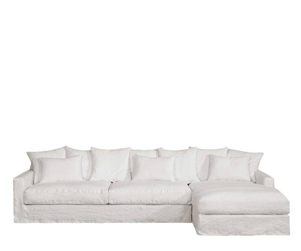Home Spirit Biarritz Sofa - 303x160 cm. Sweet Ecru Stof - Chaiselounge · Højre (som vist)