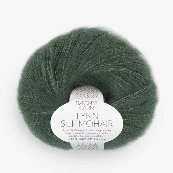 Tynn Silk Mohair 8581 djup skogsgrön