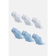 ORGANIC COTTON NO SHOW SOCKS - White | Light Blue / 35-38 / 6-Pack