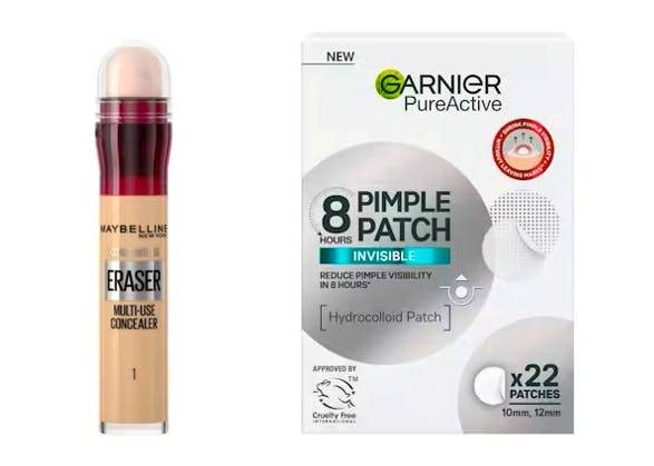 Maybelline For Blemishes Maybelline Instant Anti Age Eraser Concealer & Garnier Pimple Patch 6.8 ml + 1 st