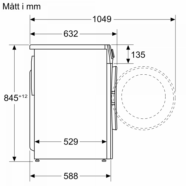Serie 2, Frontmatad tvättmaskin 8 kg