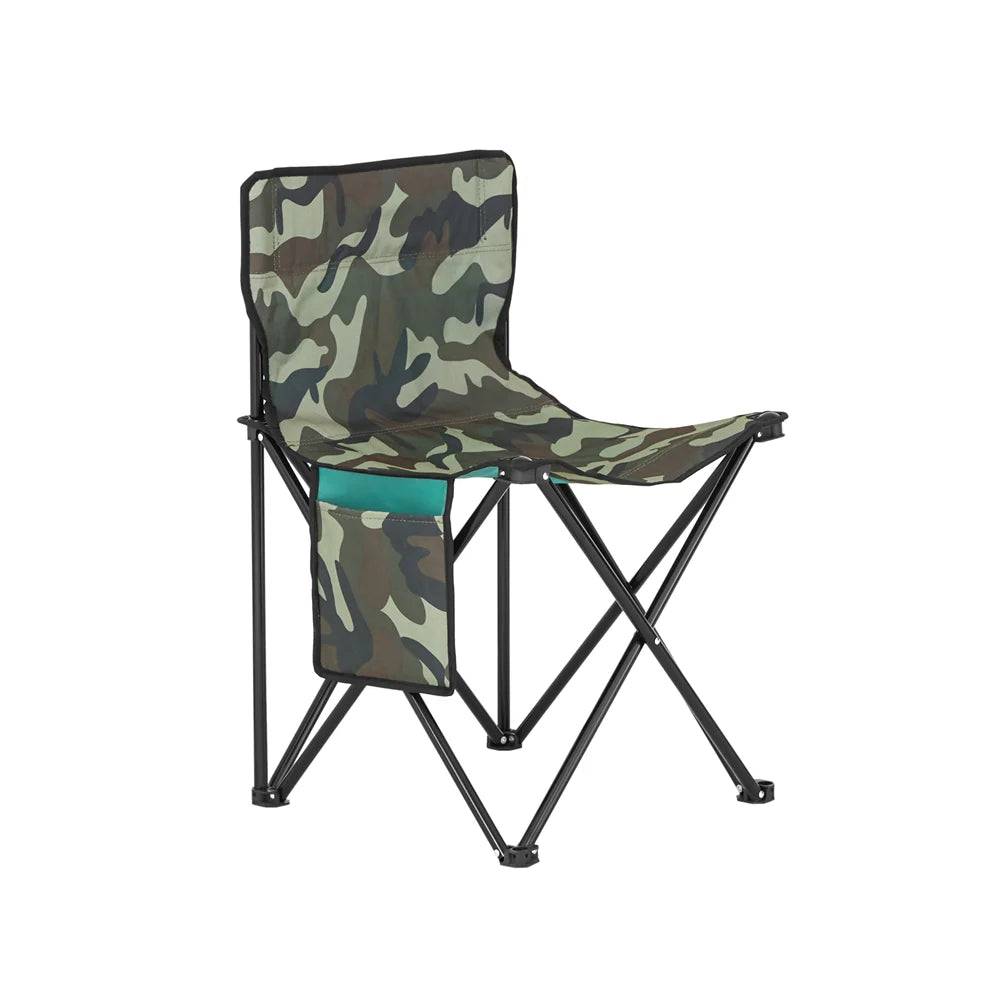 Outdoor-stol i army-look, let at transportere, grøn
