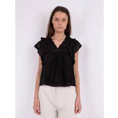 Neo Noir Jayla S Voile Top Dam Kortärmade Blusar Stl. 32 - Från Magasin - Black (32)
