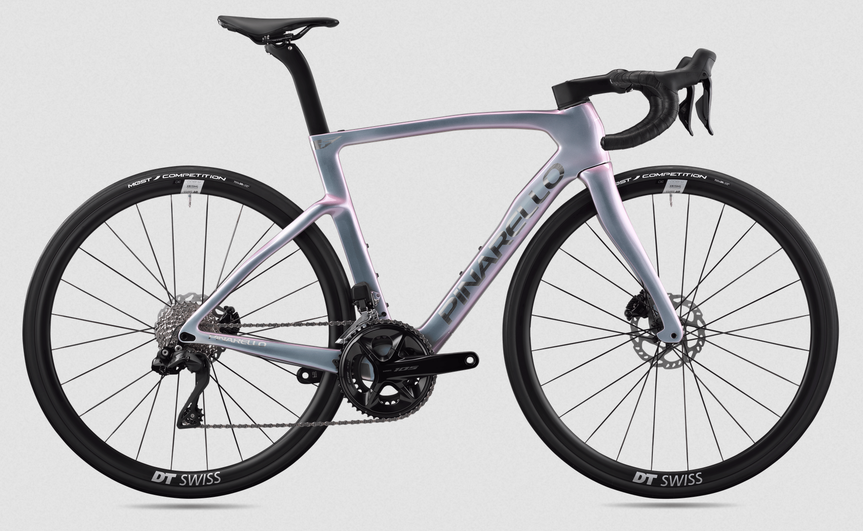 Pinarello F3 2026 - Shimano 105 Di2 2x12sp - DT Swiss A1800 30DB Spline - 008 / 46.5 / h230-interstellar grey shiny (46.5)
