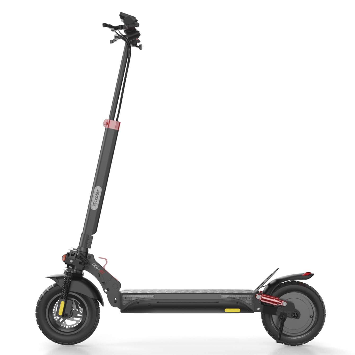 iScooter iX4 Off-Road Electric Scooter with 800W Motor, 48V15Ah Battery, 45km/h Max Speed, 4-Speed, Disc Brakes, IPX4 Waterproof, APP Control svart