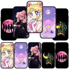 Telefonfodral för Samsung Galaxy S24 S23 iPhone 15 14 Xiaomi Redmi Note 13 12 11 8 10 9 Pro Max Plus X XR OPPO A15 Huawei Cute Sailor Girl Moon Cover for Samsung Galaxy Note 10 Plus