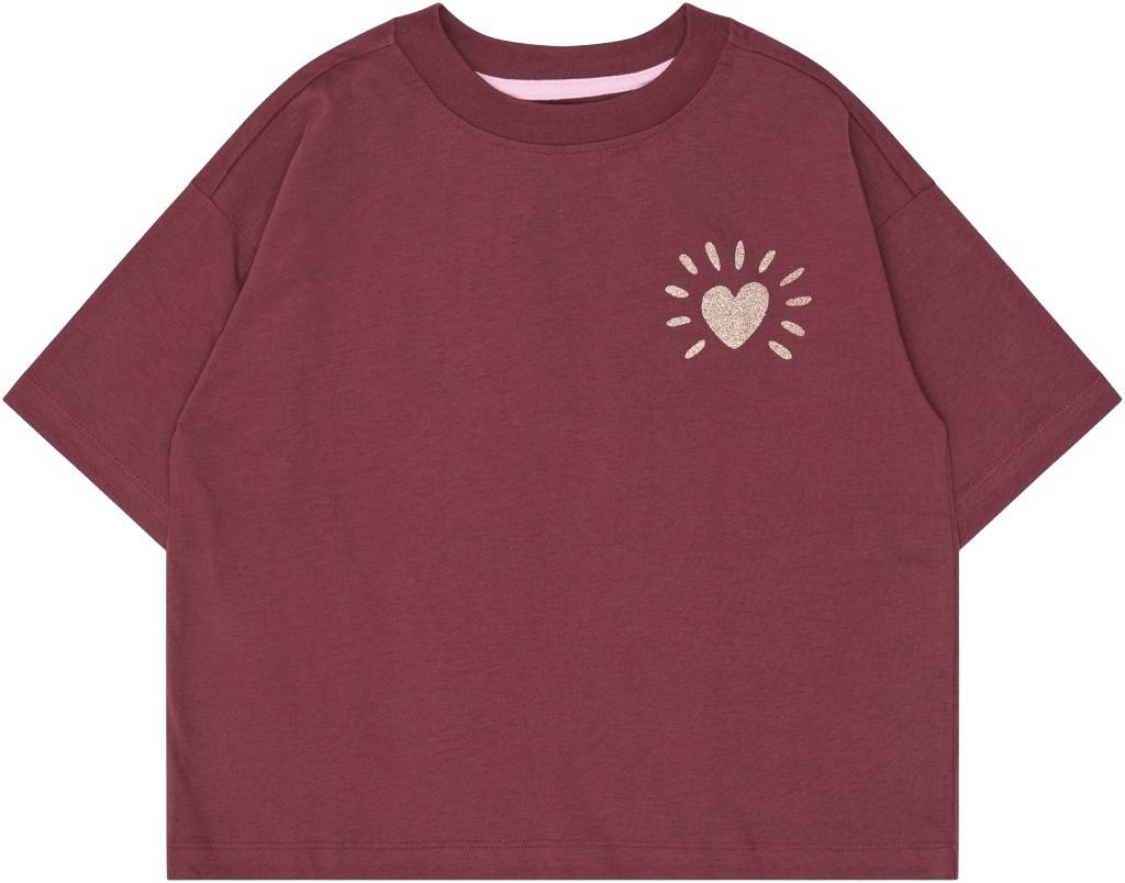 The New Tnvioletta OS S_S Tee Stl. 158-164 cm/13-14 år unisex - T-shirts Från Magasin - Burgundy Tn (158-164 cm/13-14 år)