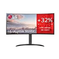 LG Curved Monitor 34WQ75C-B 34 ". IPS. QHD. 3440 x 1440. 21:9. 5 ms. 300 cd/m². Black. 60 Hz. HDMI ports quantity 2