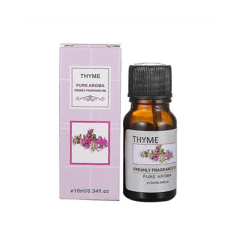 (09 Thyme) 10ml Dropper Essential Oils For Humidifier Lavender Pure Natural Plant Essential Oils Aromatic Diffuser Air Fresh Relieve Stress