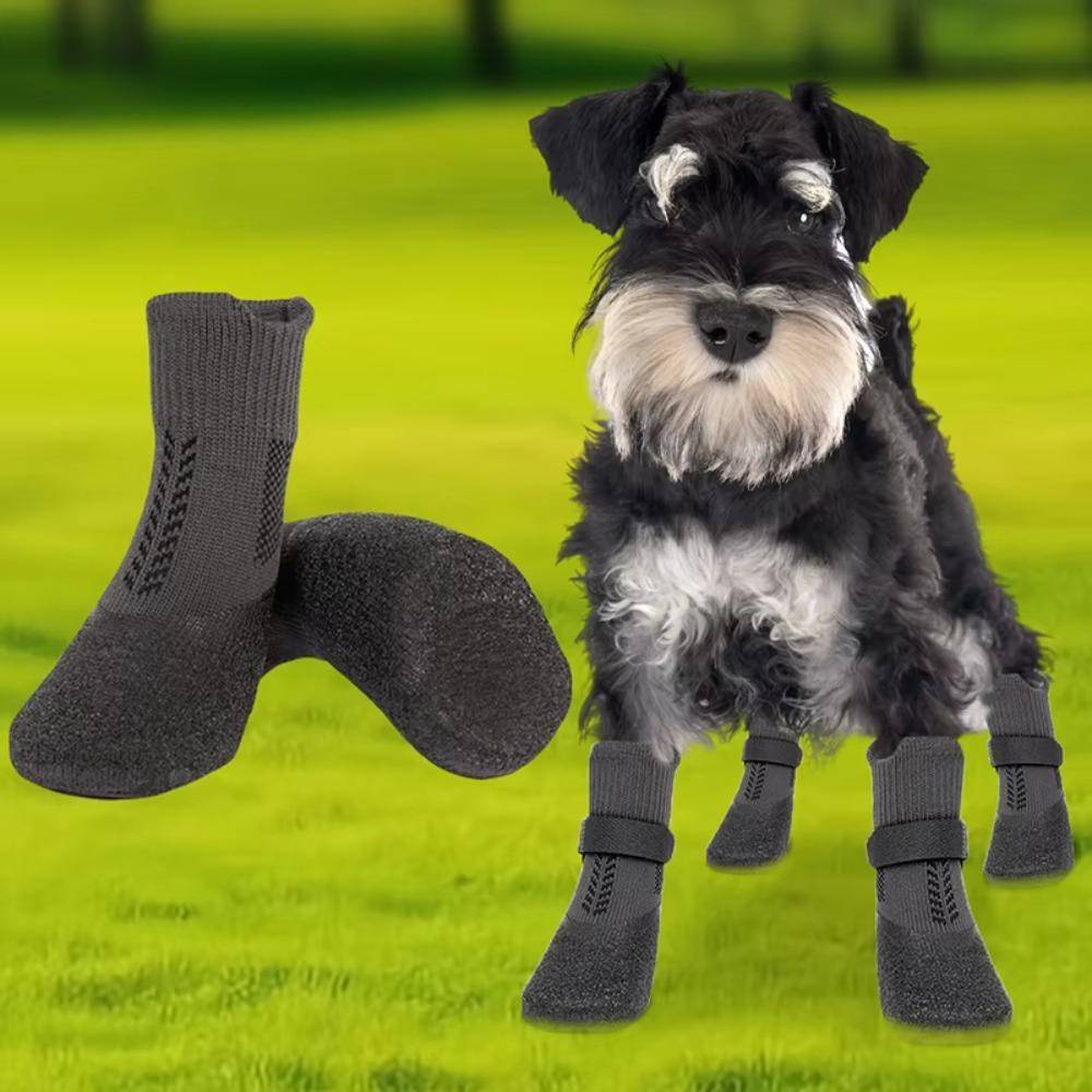 4 st Vattentäta Hundstrumpor Skor Anti-smuts Hundtasskydd Mjuka Hundskor Valp
