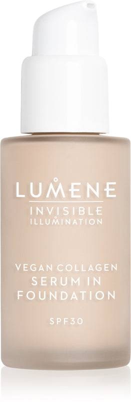 Lumene Invisible Illumination Vegan Collagen Serum in Foundation fondotinta leggero effetto nutriente SPF 30 0.5 30 ml