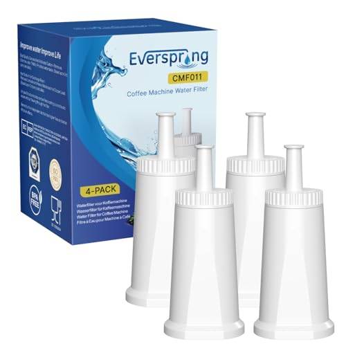 EVERSPRING Vattenfilter för Kaffemaskiner: Kompatibelt med Sage Barista SES008, SES810, SES880, SES920, SES980, SES990 kaffemaskiner, NSF-certifierad, 4 stycken.