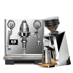 Eureka Costanza R Espressomaskine Inox Polished Inkl. Eureka Mignon Zero 65 Speedy Chrome Espressokværn