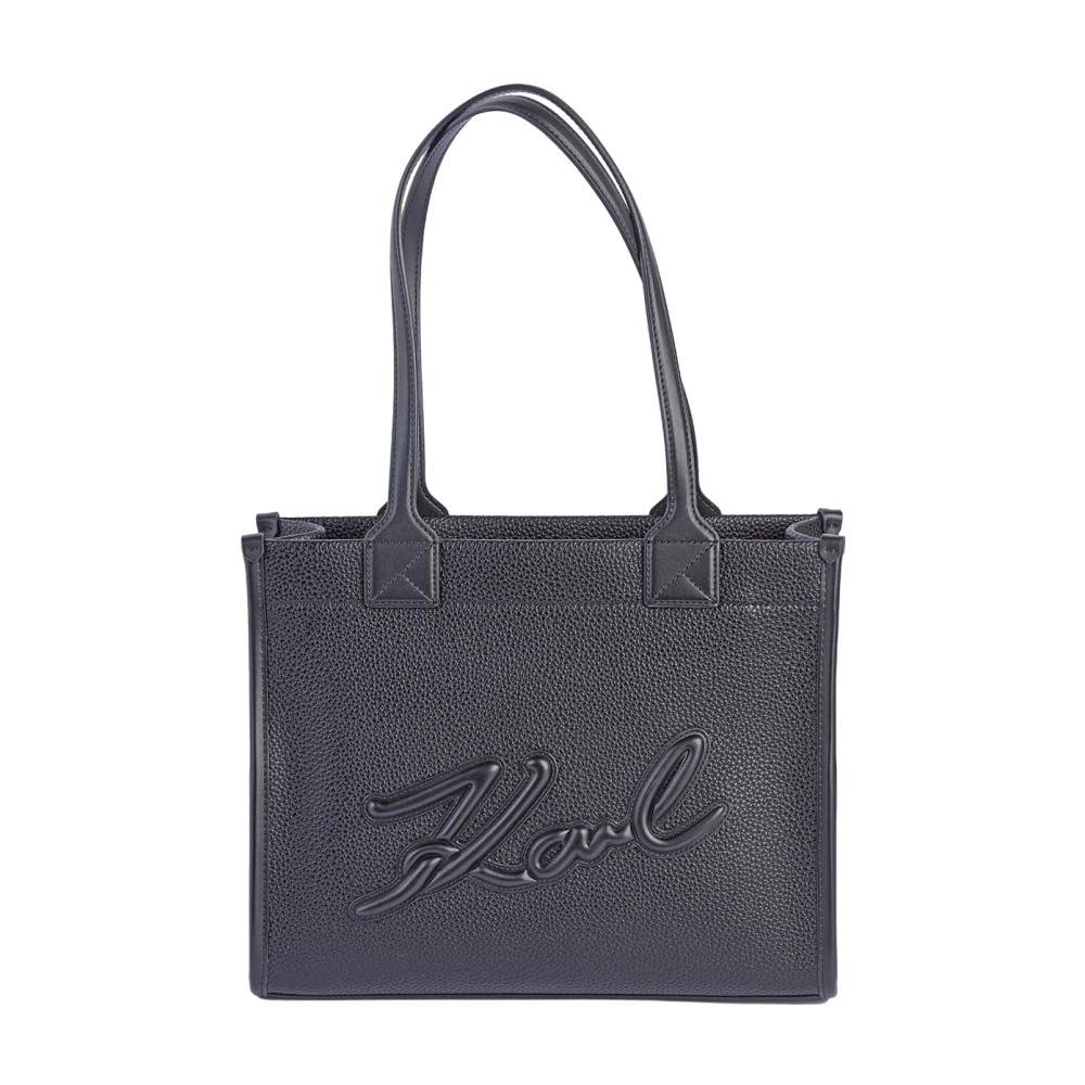 Karl Lagerfeld K/Square MediumTote Grainy - Tasker - Dame - Sort - ONE SIZE - Uld