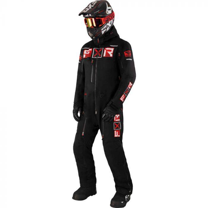 FXR MAVERICK LITE 23 Skoteroverall – BLACK/RED stretch