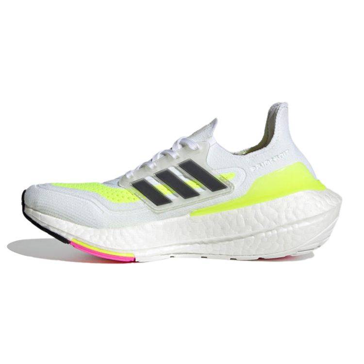 adidas UltraBoost 21 J Vit Solgul Barn Sneakers Molnvit Kärnsvart FZ2929 cm white