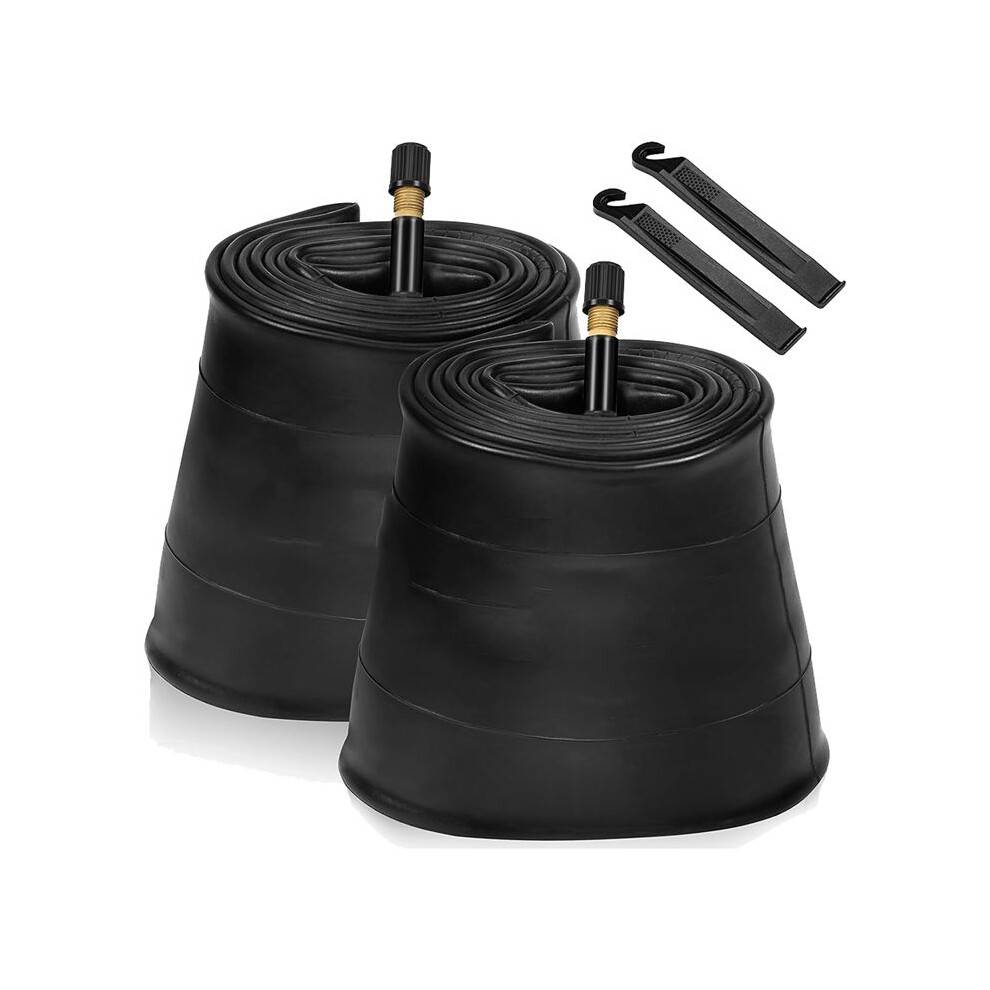 2-Pack 20X4.0 Fat Bike Tube med AV 32 Mm Ventil, Cykelslang med 2 DäCkspakar, för VäG/Mountain /E Bike