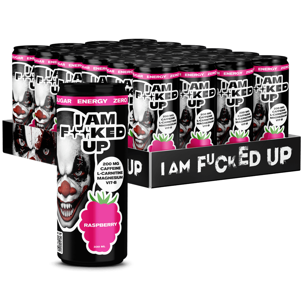 Swedish Supplements I Am Fucked Up Raspberry - 24x330ml. - Energidryck