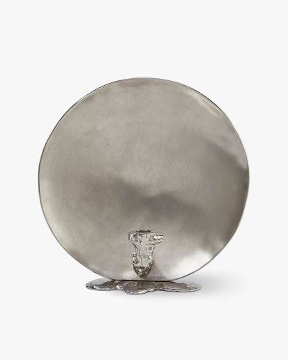 Spherical Drip Candle Holder Silver