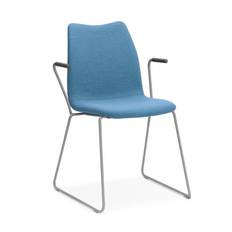 Karmstol Knuff, framåtvända armstöd, sh. 45 cm, silverstativ