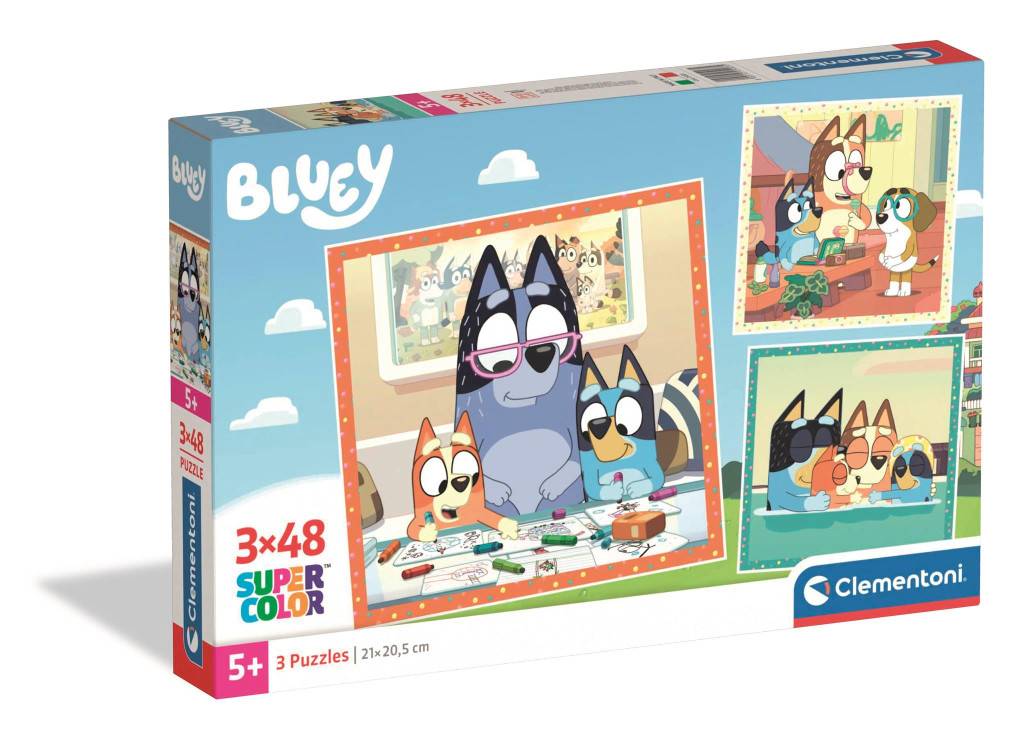 Bluey Kreativt pussel 3x48 bitar Clementoni