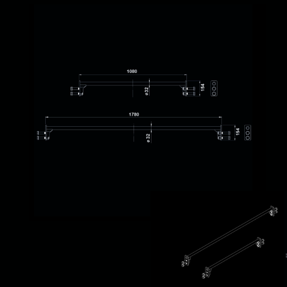 ATX® RIG Integrerad Pull-Up-Stång 178 cm