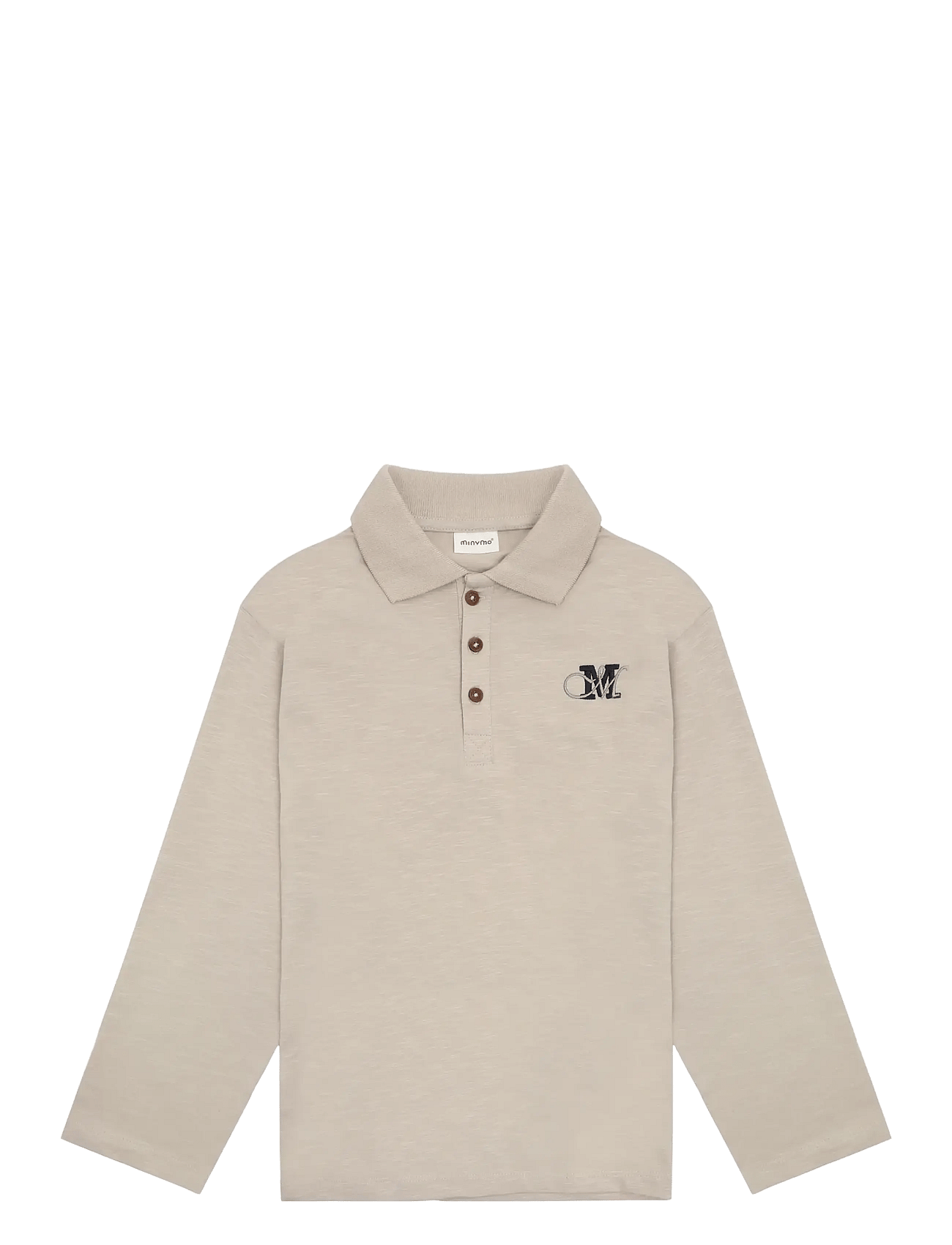 Minymo T-Shirt Polo Ls - Grey - 164