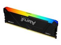 (ComputerSalg) Kingston FURY Beast RGB - DDR4 - modul - 32 GB - DIMM 288-PIN - 3200 MHz / PC4-25600 - CL16 - 1,35 V - inte buffert - ej ECC - sort