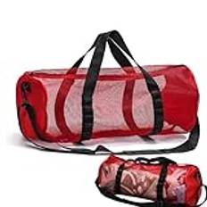 Wpsagek Badväska,Mesh Strandväskor För Dam - Shoulder Beach Bag - Marknadsmatsäck picknickväska, sandtät stor, tung strandväska, lätt, för att hålla strandleksaker barnleksaker