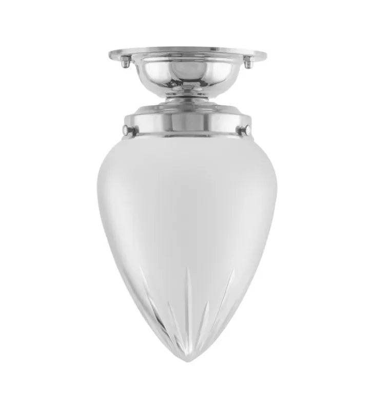 Loftslampe - Lundkvist 80 nikkel, mat dråbe