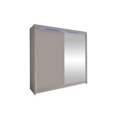 Canderbury Garderob m. Spegel 180x215 cm - Beige & garderobssystem