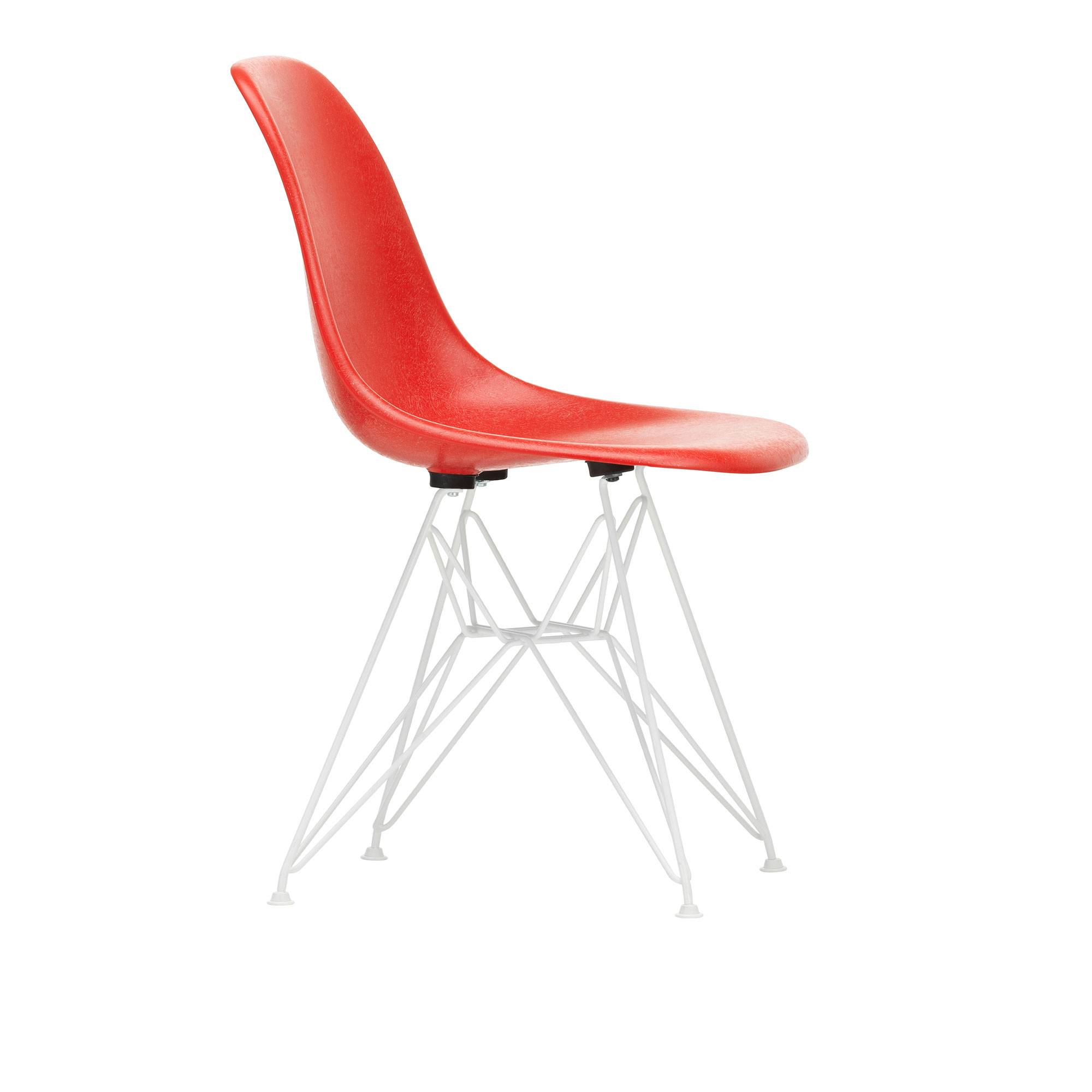 Vitra - Eames Fiberglass Chair DSR - 09 Classic Red - White - Matstolar - Charles & Ray Eames
