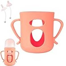 Nappflaskfodral, Nappflaskskydd | Silikon reseflaska fodral | Anti-Break nappflaskhållare, livsmedelsklassad reseflaskhylsa med anknäbb och sippy-rör för 160 ml flaska