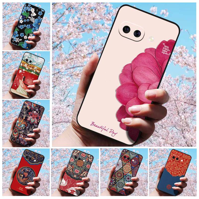 3D Relief Embossed Retro For Google Pixel 9a Case Silicone Back Cover Case for Google Pixel 9a 9 A 3D Case For GXQ96 GTF7P G3Y12