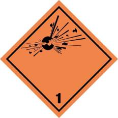 Skilt Explosives kl. 1 fareseddel