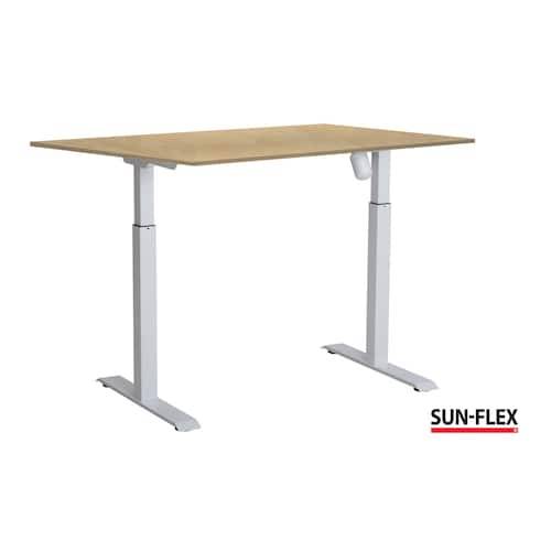 SUN-FLEX Bord II höj/sänk 120x80 vit/björk