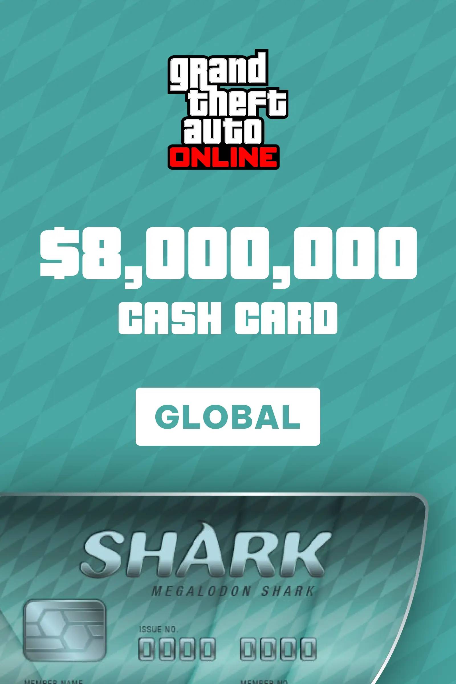 Grand Theft Auto Online: Megalodon Shark Cash Card $8,000,000 (PC) - Rockstar - Digital Code.