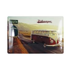 RETRO Metalskilt - VW BUS T1 HIGHWAY 1 - STØRRELSE 20 X 30 CM