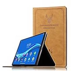 För fodral till Lenovo Tab M10 Plus 10.3 TB-X606F TB-X606X skyddande fodral PU-läder för Lenovo TAB M10 FHD Plus 10.3 surfplattefodral – brun