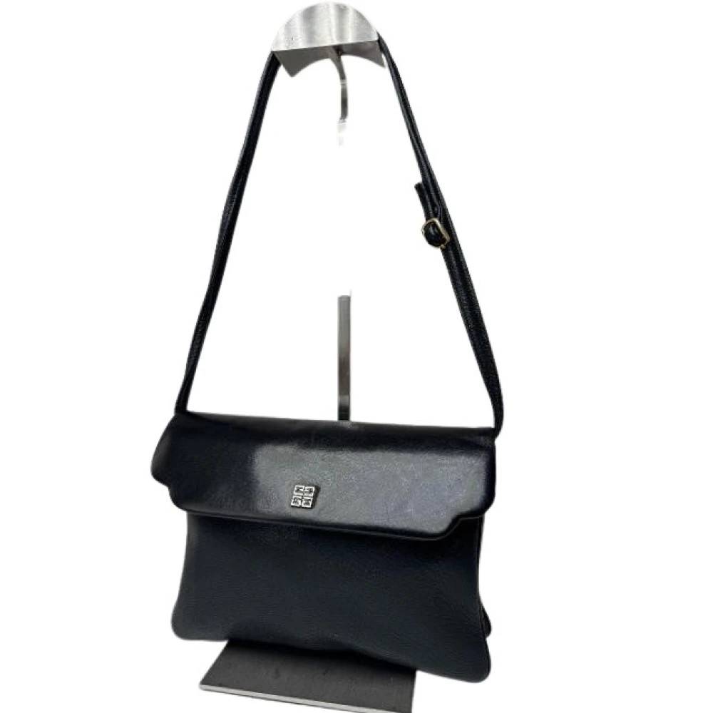 Givenchy Pre-owned Pre-owned Læder Skuldertaske - Vintage - Dame - Sort - ONE SIZE - Uld