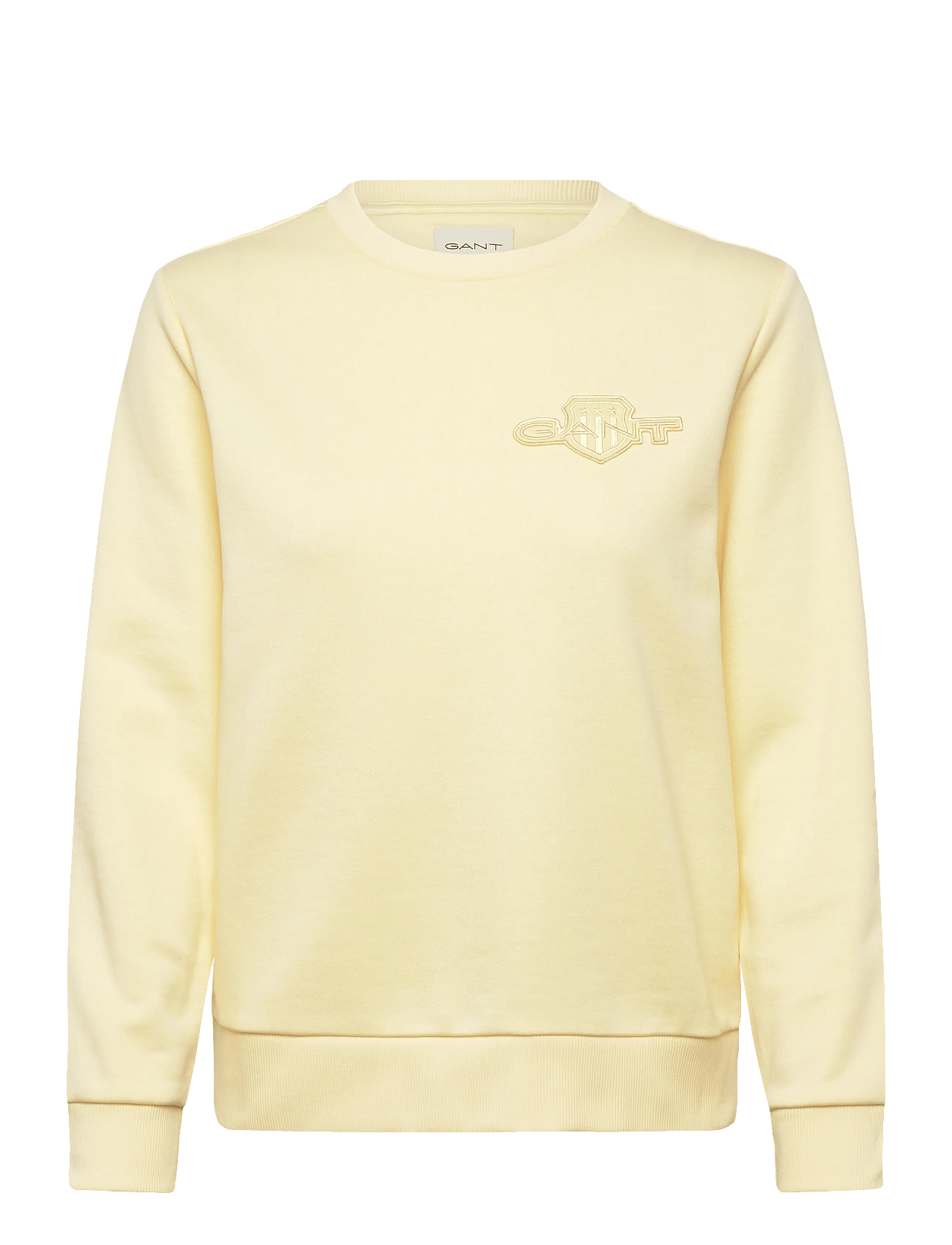 Gant Reg Tonal Shield C-Neck Sweat - Yellow - XS
