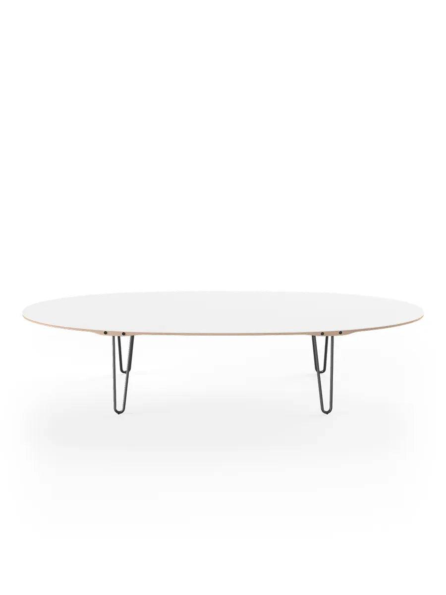AK1881 Sofabord fra Naver Collection Eg hvidolie / H: 42 cm / Sort pulverlakeret - Jacobsen Plus