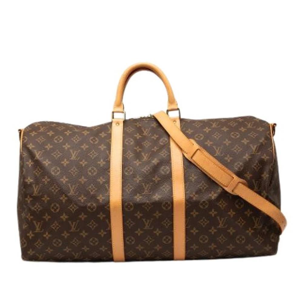 Louis Vuitton Vintage Pre-owned Keepall Bandouliere 55 - Vintage - Dame - Brun - ONE SIZE - Uld