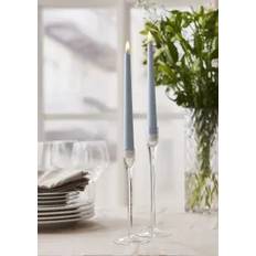 Batteriljus - LED - Antikljus - Blå - 2 pack - Flamme - 26 cm - Timer