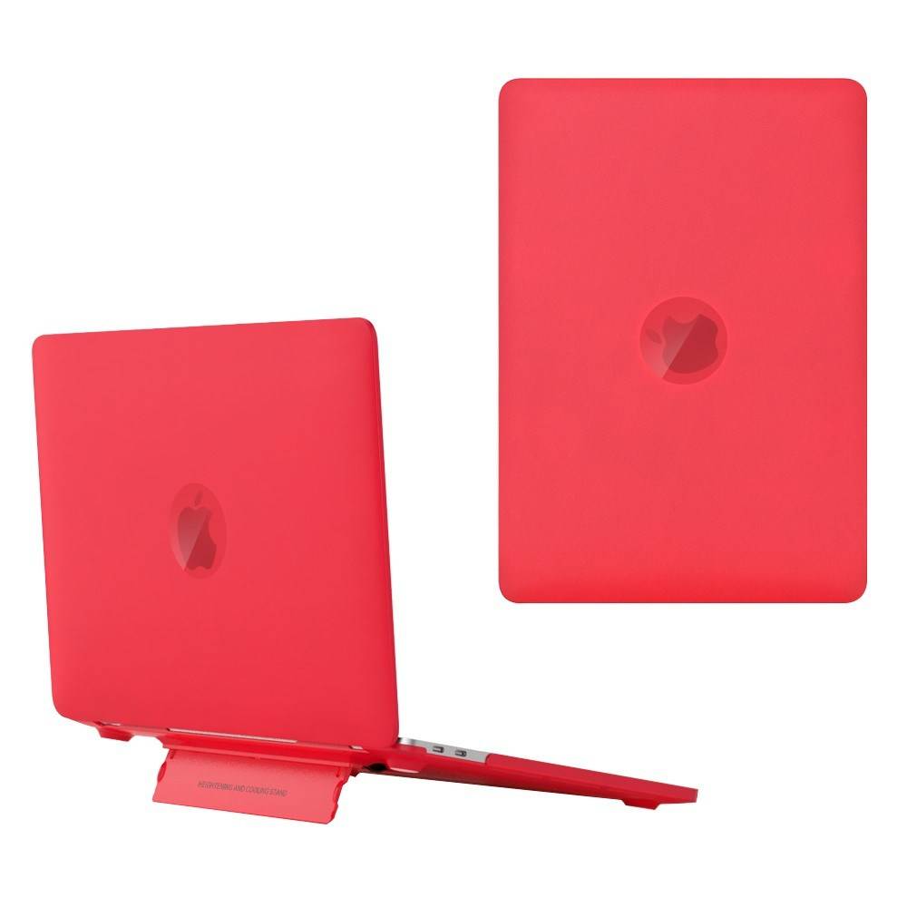MacBook Air 15 M5/M4/M3/M2 (2026/2025/2024/2022) - Hard cover til front og bagside med Kickstand - Rød