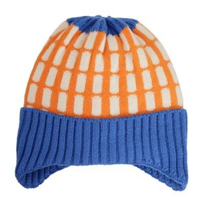 Mössa Barn - Gårda Lönneberga Beanie (orange/blå) (Storlek: 47-52 cm)